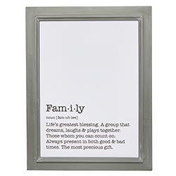 Framed Wall Sign - Family